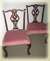 Pair of Massachusetts side chairs, CA. 1780 with Pickman Family of Salem MA